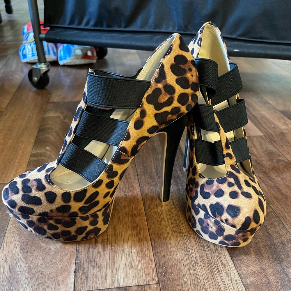 Cheetah high heels